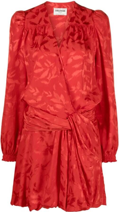 Zadig&Voltaire Mini-jurk met V-hals Rood