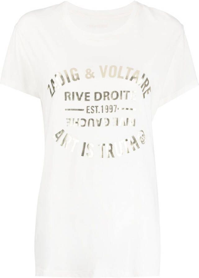 Zadig&Voltaire T-shirt met print Wit