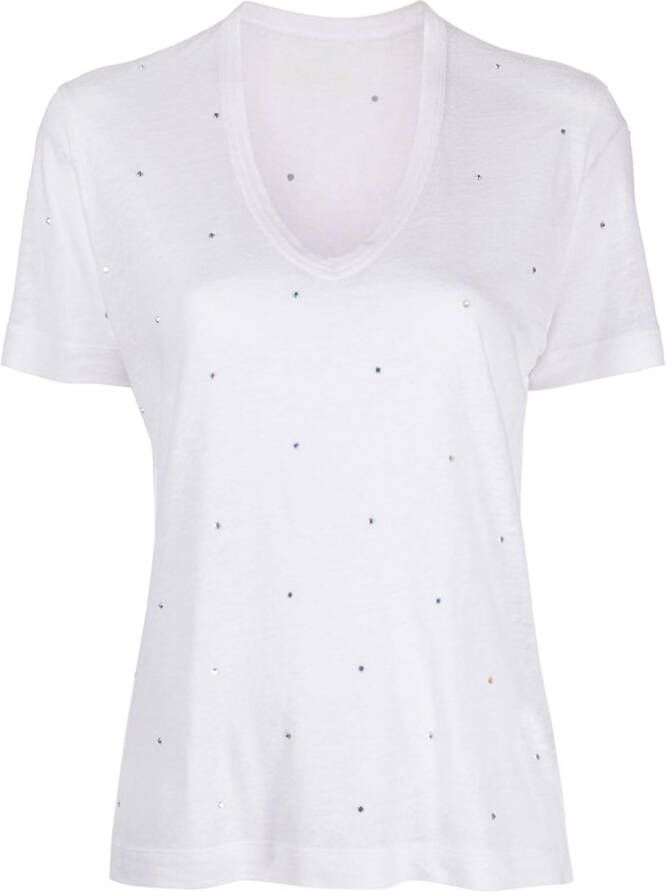Zadig&Voltaire T-shirt verfraaid met stras Wit