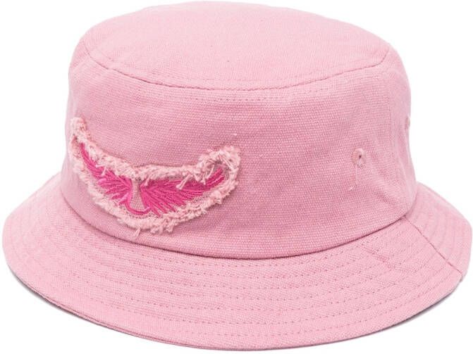 Zadig&Voltaire Vissershoed met logopatch Roze