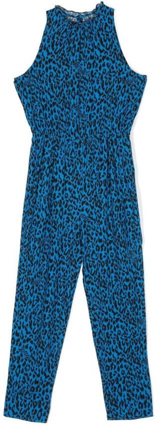 Zadig & Voltaire Kids Jumpsuit met luipaardprint Blauw