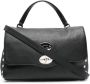 Zanellato Positano leren shopper Zwart - Thumbnail 1