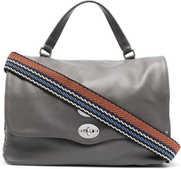 Zanellato Postina leren shopper Grijs
