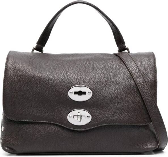 Zanellato Postina leren shopper Bruin