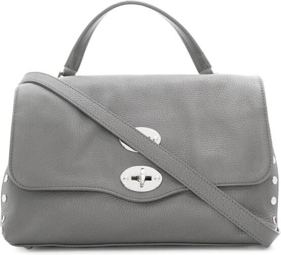 Zanellato Postina leren shopper Grijs