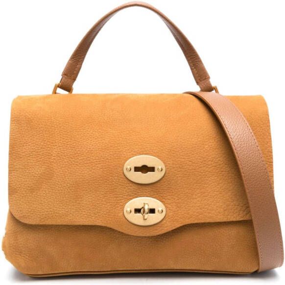 Zanellato Postina suède shopper Bruin