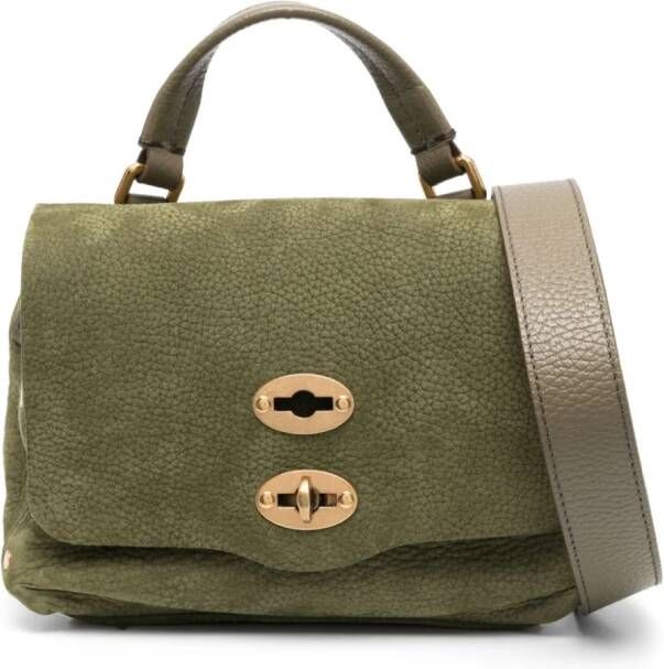 Zanellato Shopper verfraaid met studs Groen