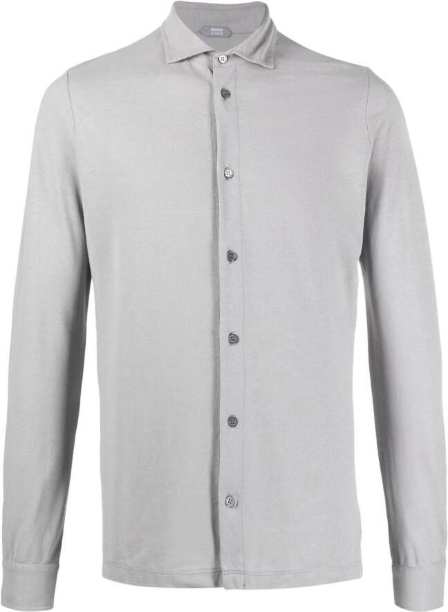 Zanone Button-up overhemd Grijs