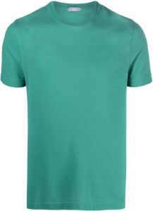 Zanone T-shirt met ronde hals Groen