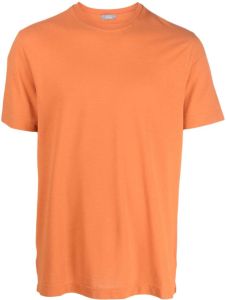 Zanone T-shirt met ronde hals Oranje