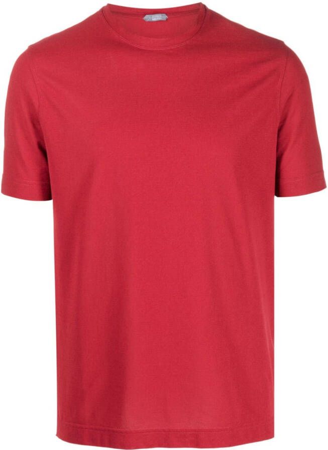 Zanone T-shirt van biologisch katoen Rood