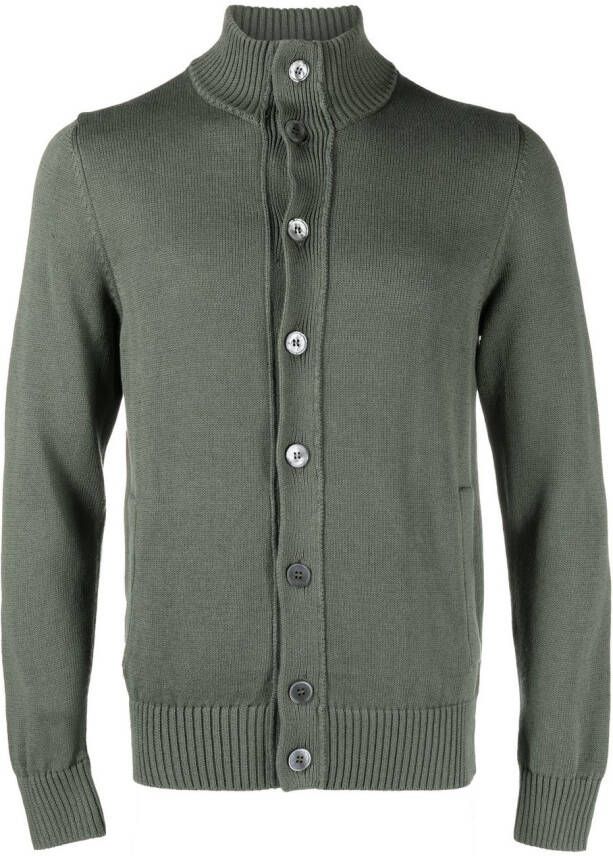 Zanone Fijngebreid vest Groen