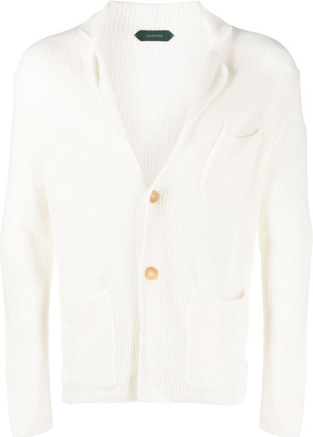 Zanone Gebreid vest Wit