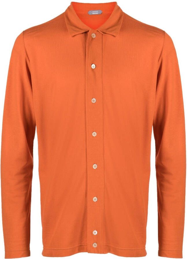 Zanone Katoenen overhemd Oranje