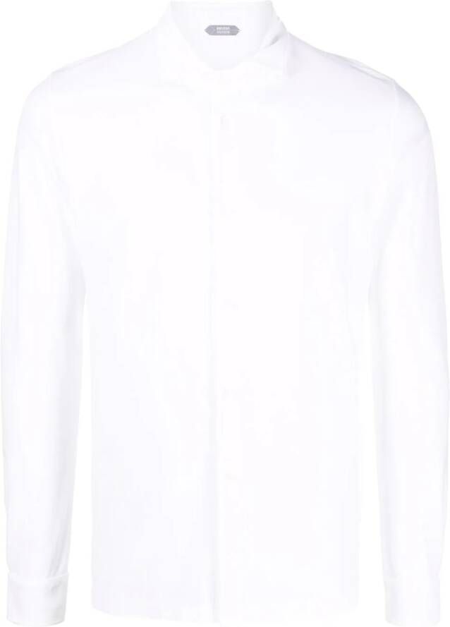 Zanone Katoenen overhemd Wit