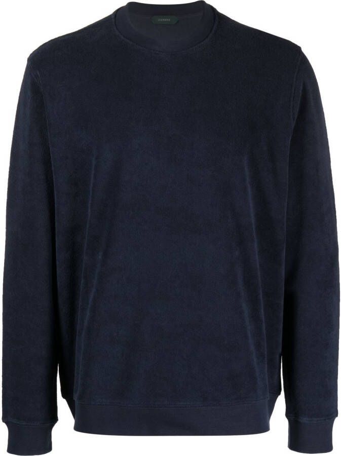 Zanone Katoenen sweater Blauw