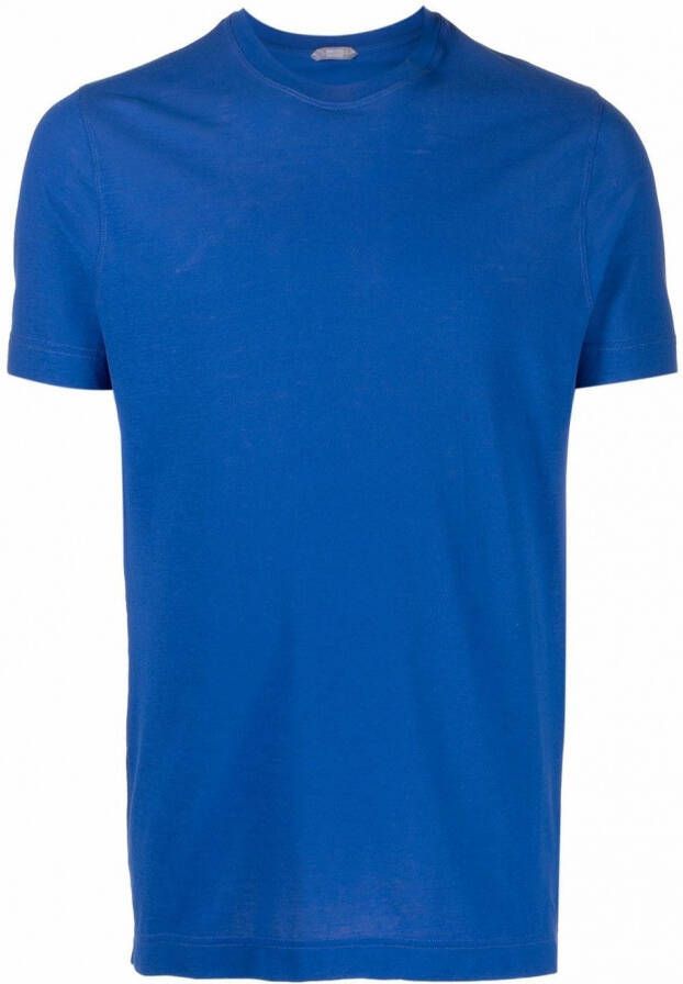 Zanone Katoenen T-shirt Blauw