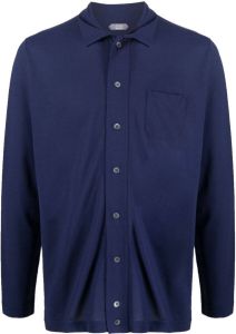 Zanone Overhemd met knopen Blauw