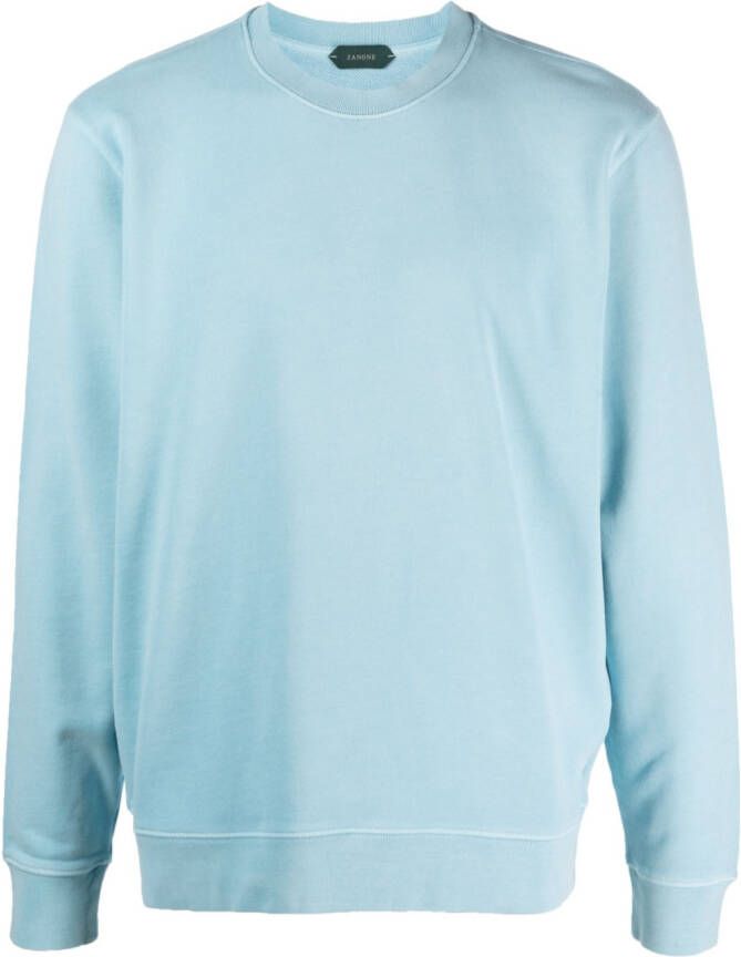 Zanone Sweater met ronde hals Blauw