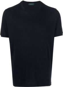 Zanone T-shirt met korte mouwen Blauw