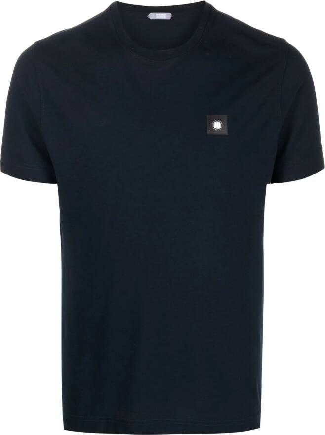 Zanone T-shirt met logopatch Blauw