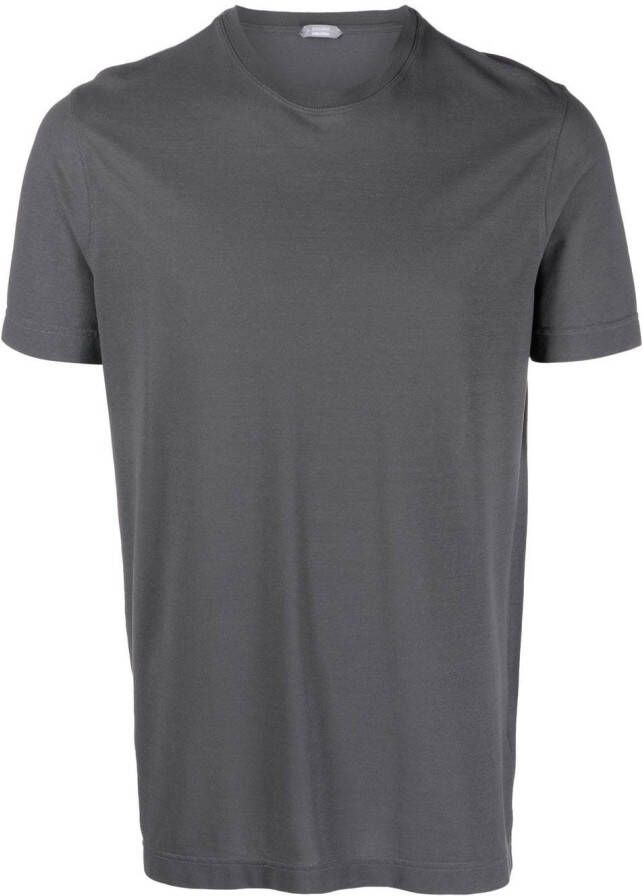 Zanone T-shirt met ronde hals Grijs