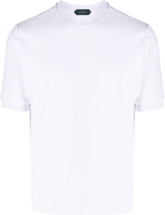 Zanone T-shirt met ronde hals Wit