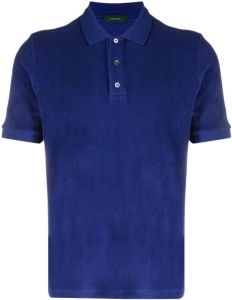 Zanone Poloshirt met print Blauw