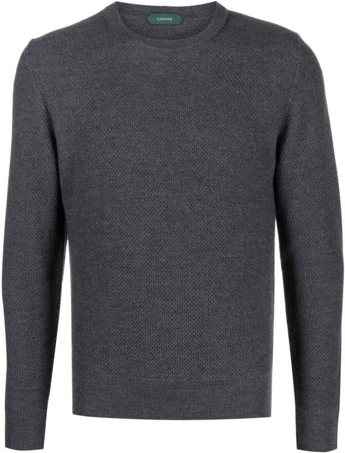 Zanone Trui met ronde hals Grijs