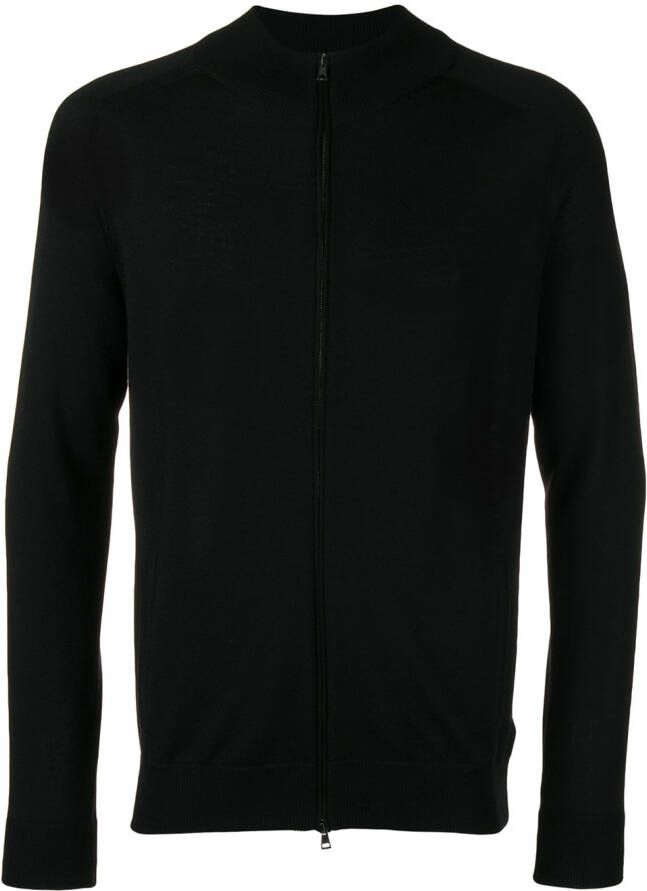 Zanone vest met ritssluiting Zwart