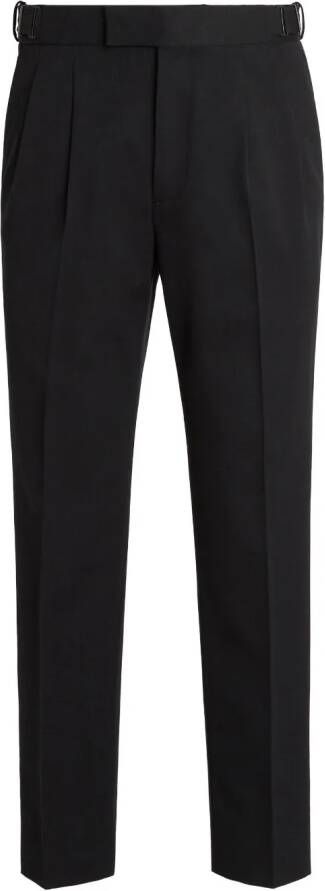 Zegna pleat-detail straight-leg trousers Zwart