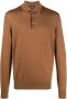 Zegna Gebreide polo Bruin - Thumbnail 1