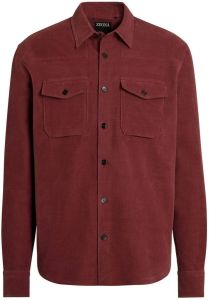 Zegna Button-up overhemd Rood