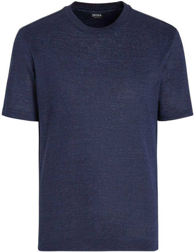 Zegna T-shirt met ronde hals Blauw