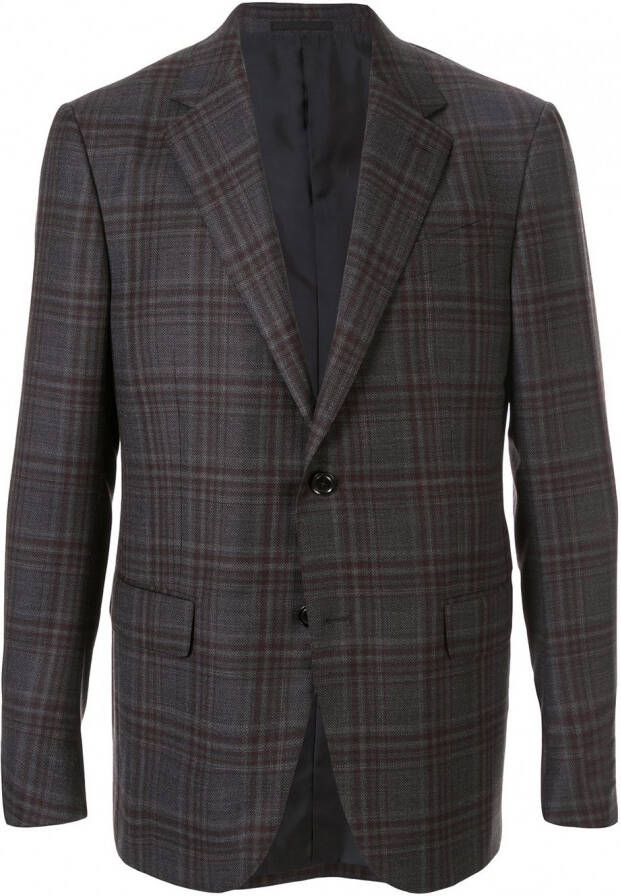 Zegna Geruite blazer Grijs