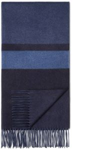 Zegna Gestreepte sjaal Blauw