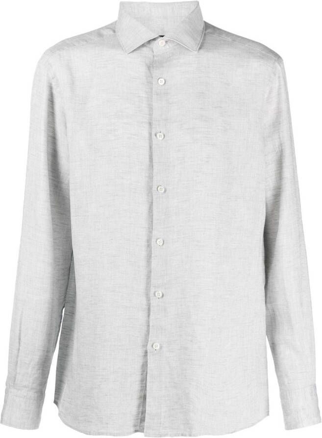 Zegna Linnen overhemd Grijs