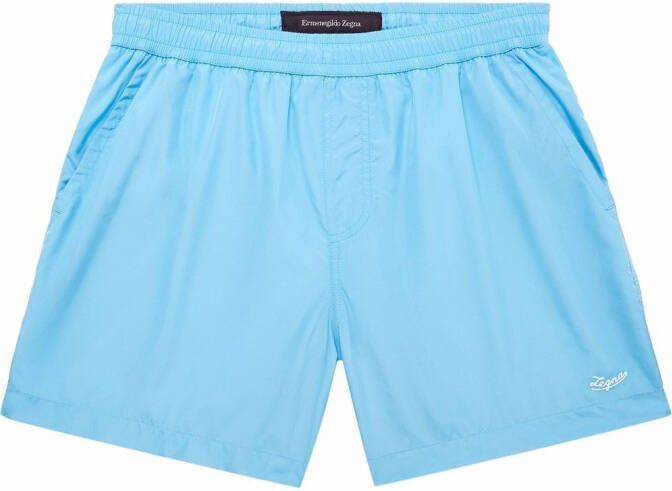 Zegna Elastische zwemboek Blauw