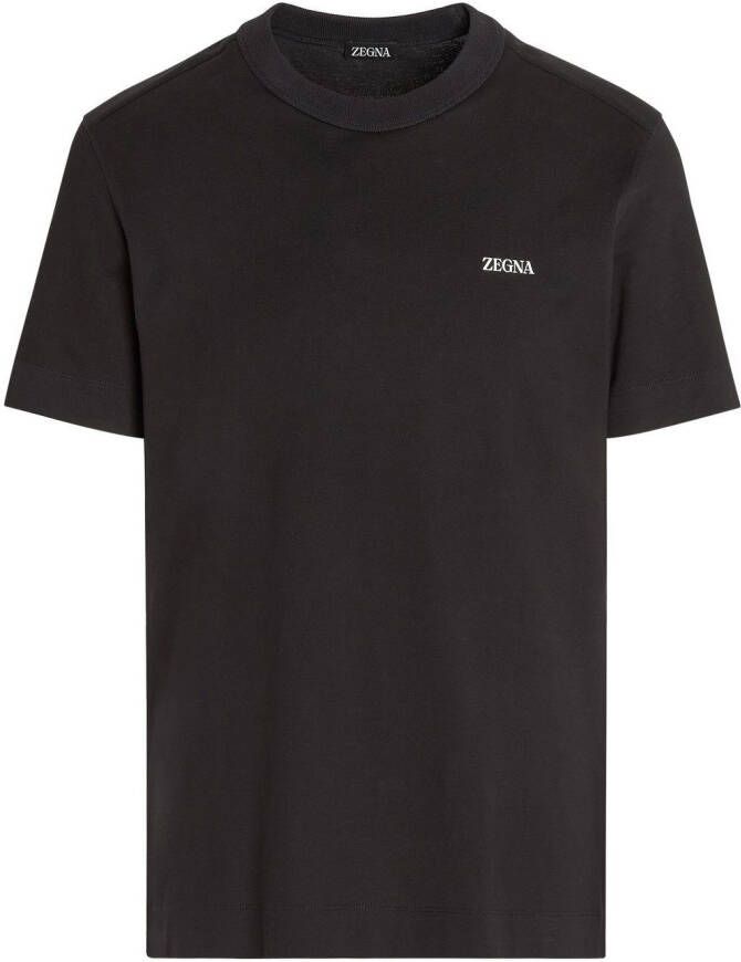 Zegna T-shirt met logoprint Zwart