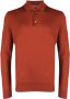 Zegna Gebreid poloshirt Oranje - Thumbnail 1