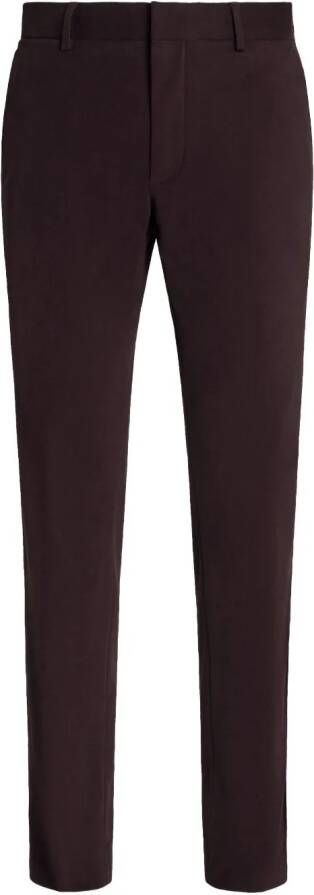 Zegna Winter mid-rise chinos Paars