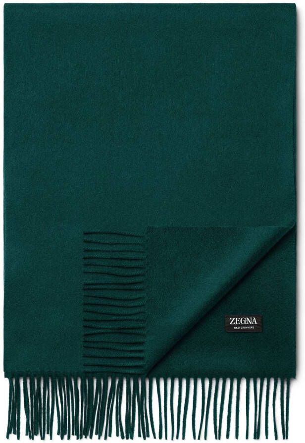 Zegna Oasi cashmere scarf Groen