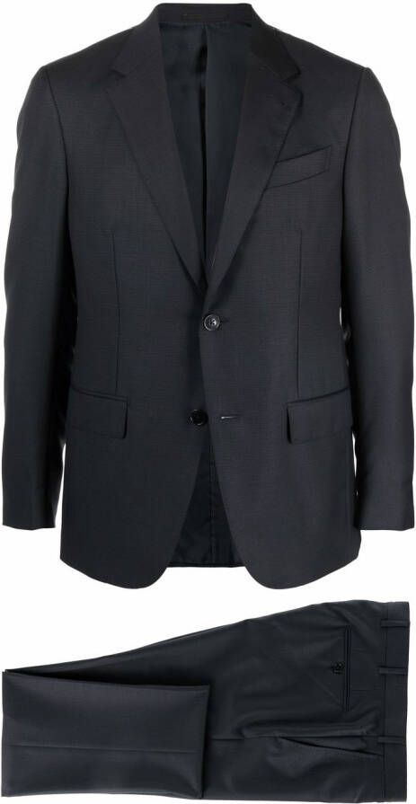 Zegna Pak met enkele rij knopen Zwart
