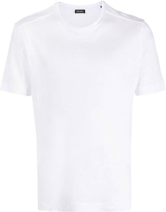 Zegna Linnen T-shirt Wit