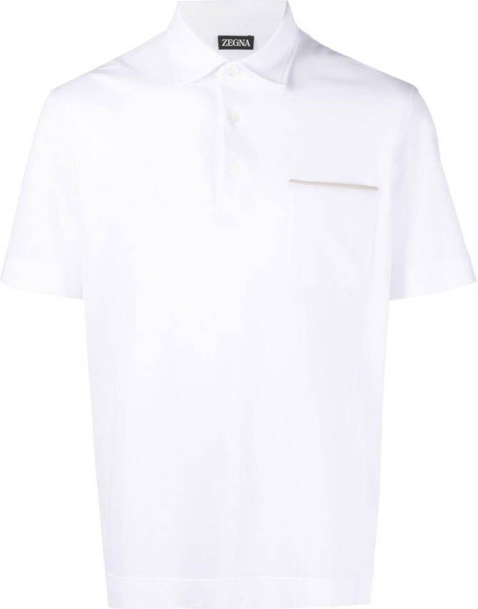 Zegna Poloshirt met knopen Wit