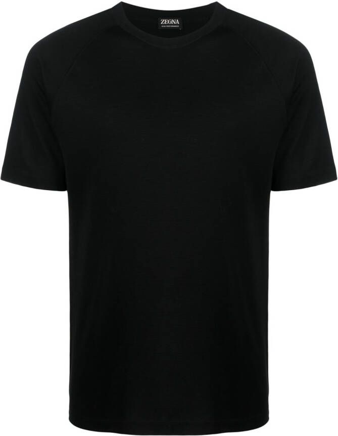 Zegna Wollen T-shirt Zwart