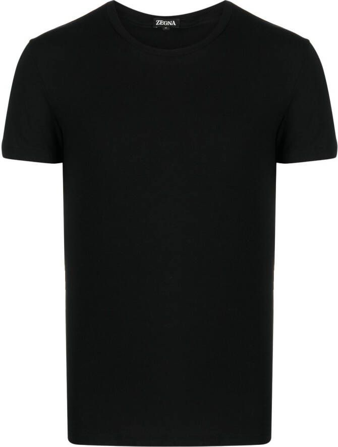 Zegna T-shirt van stretch-katoen Zwart