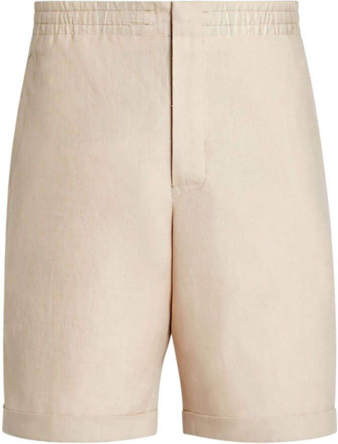 Zegna Shorts met elastische taille Beige