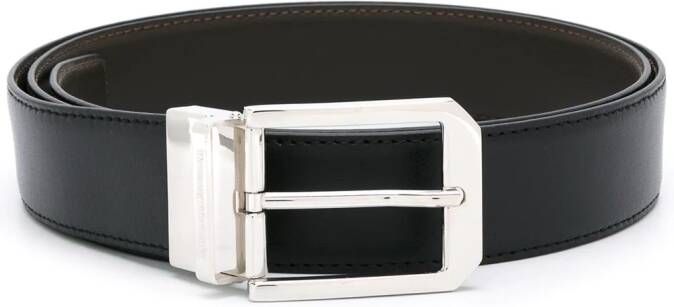 Zegna silver-tone hardware belt Zwart
