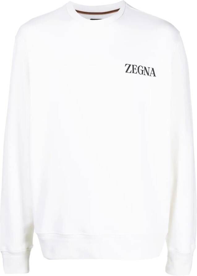 Zegna Sweater met logoprint Beige